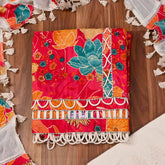 Cotton Red Unstitched Suit